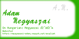 adam megyaszai business card